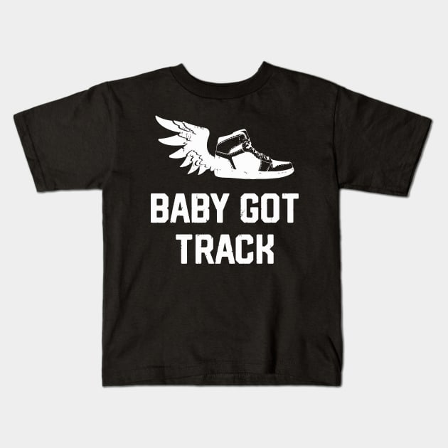 Baby Got Track Funny Track And Field Kids T-Shirt by tanambos